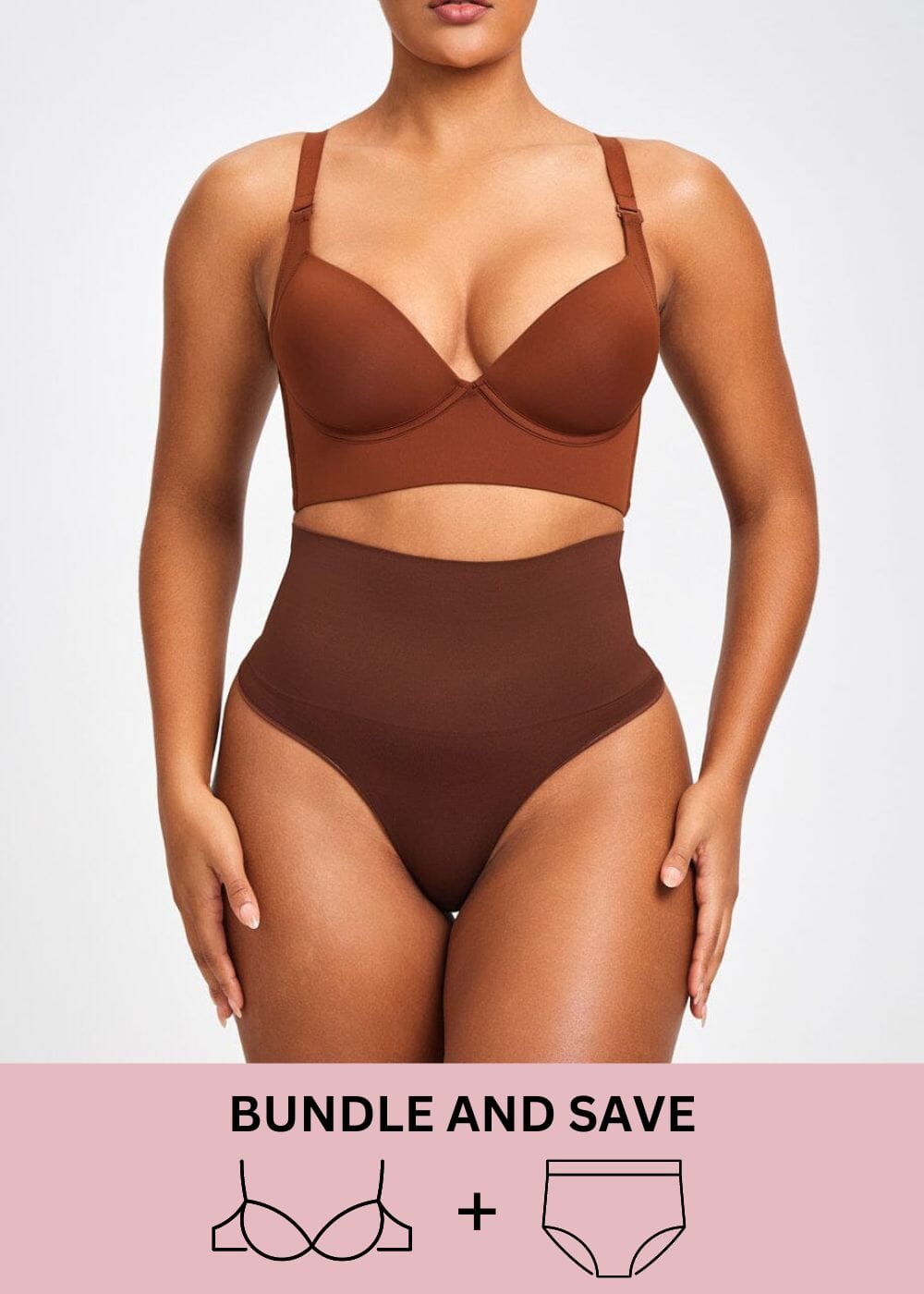 Push Up Bra & Thong Shaper Bundle