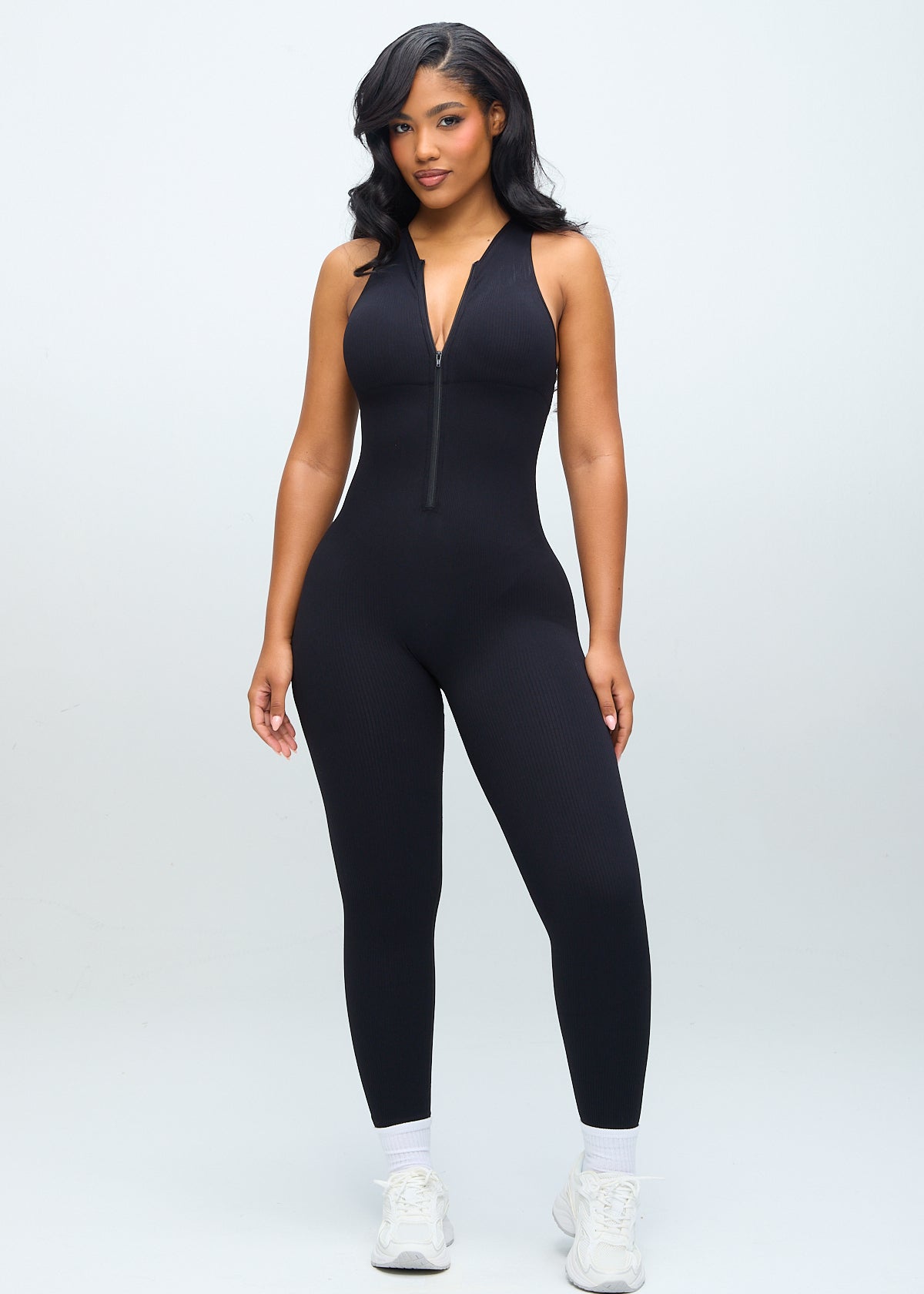 SnatchedKnit Front Zip Jumpsuit