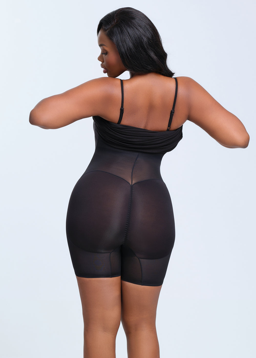 SecretSculpt Spaghetti Strap Midi Dress