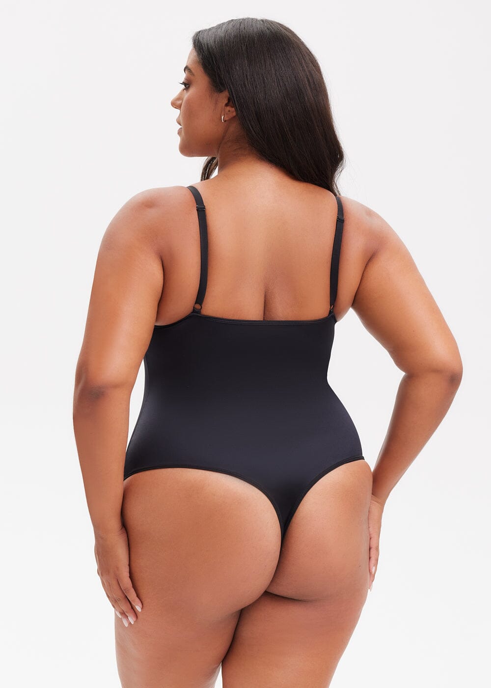 SatinSculpt Corset Bodysuit Thong