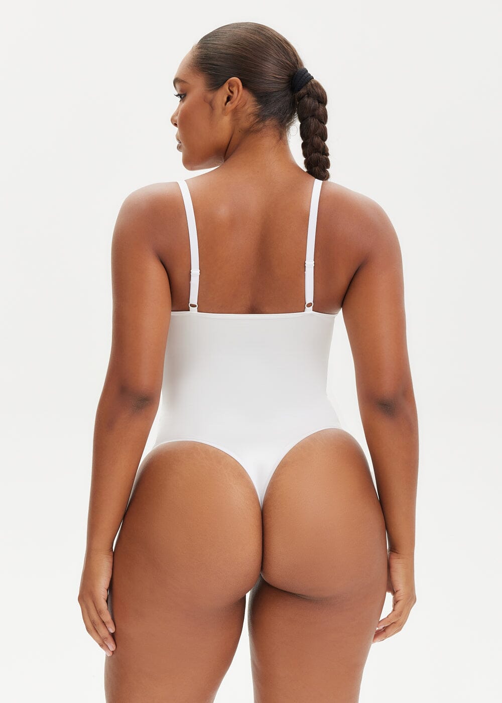 SatinSculpt Corset Bodysuit Thong