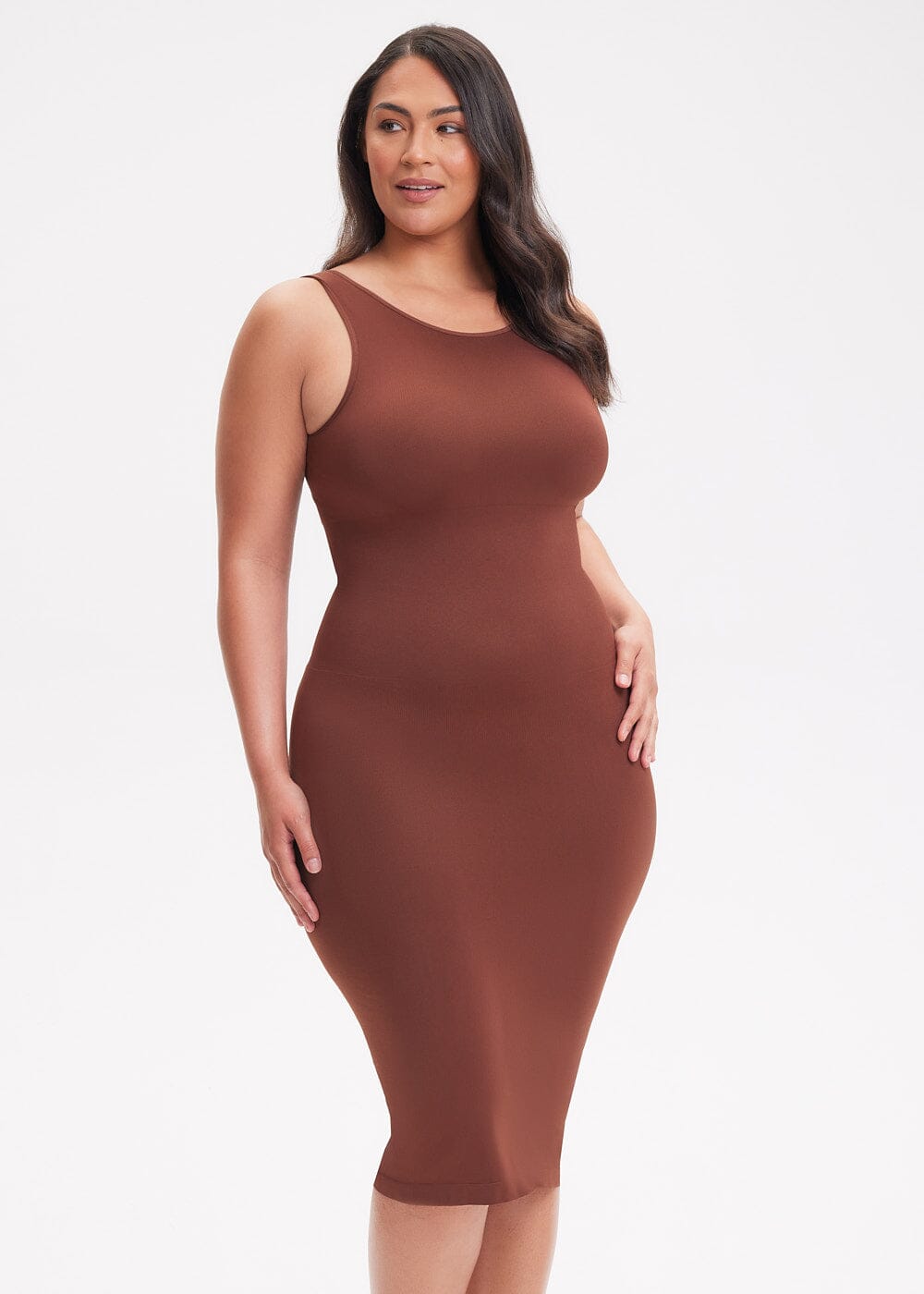 Shapewear Dress Halter Top Maxi - She's Waisted