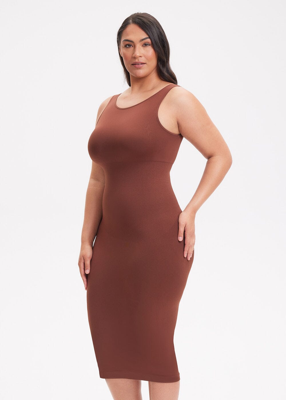 Shapewear Dress Halter Top Maxi - She's Waisted