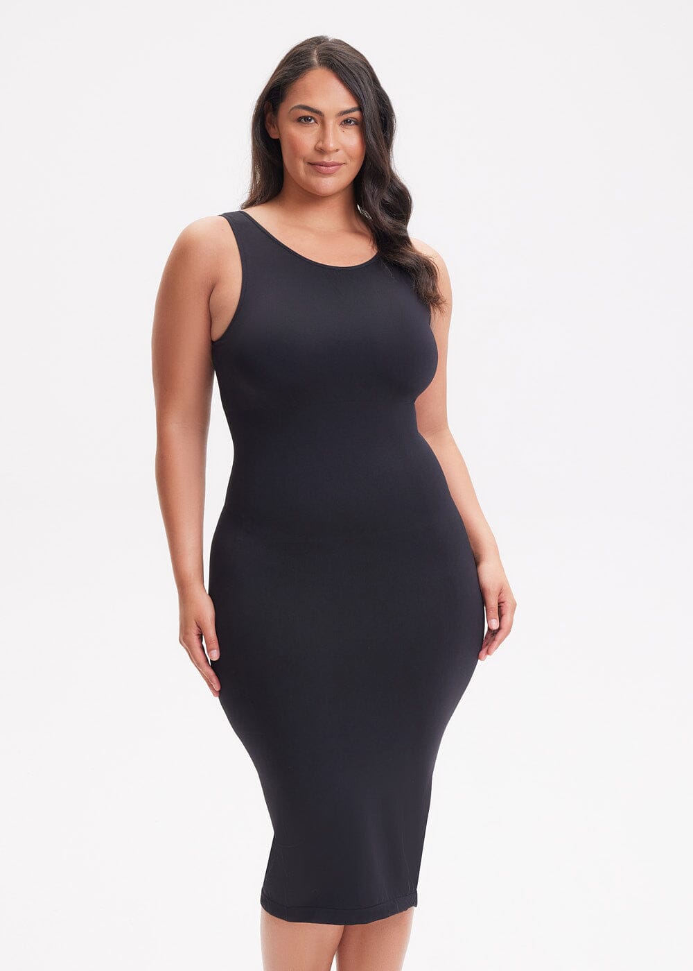 Shapewear Dress Halter Top Maxi - She's Waisted