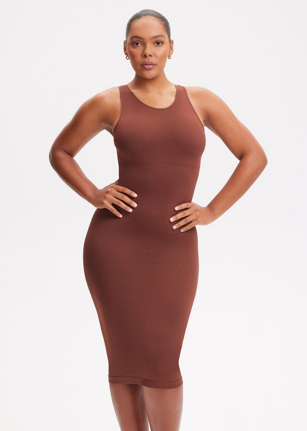 Shapewear Dress Halter Top Maxi - She's Waisted