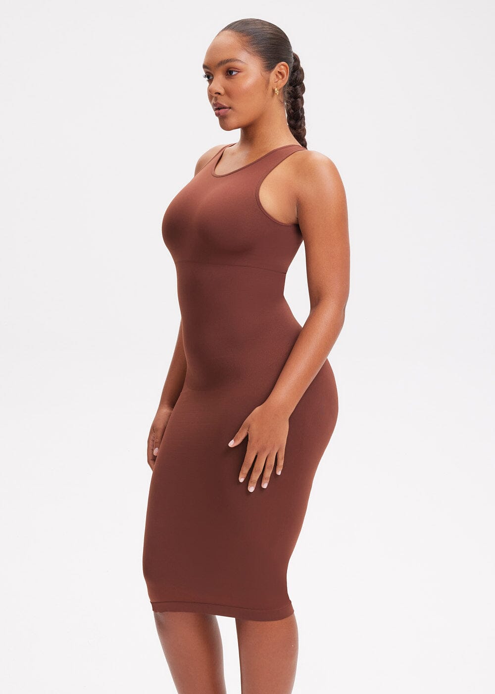 Shapewear Dress Halter Top Maxi - She's Waisted