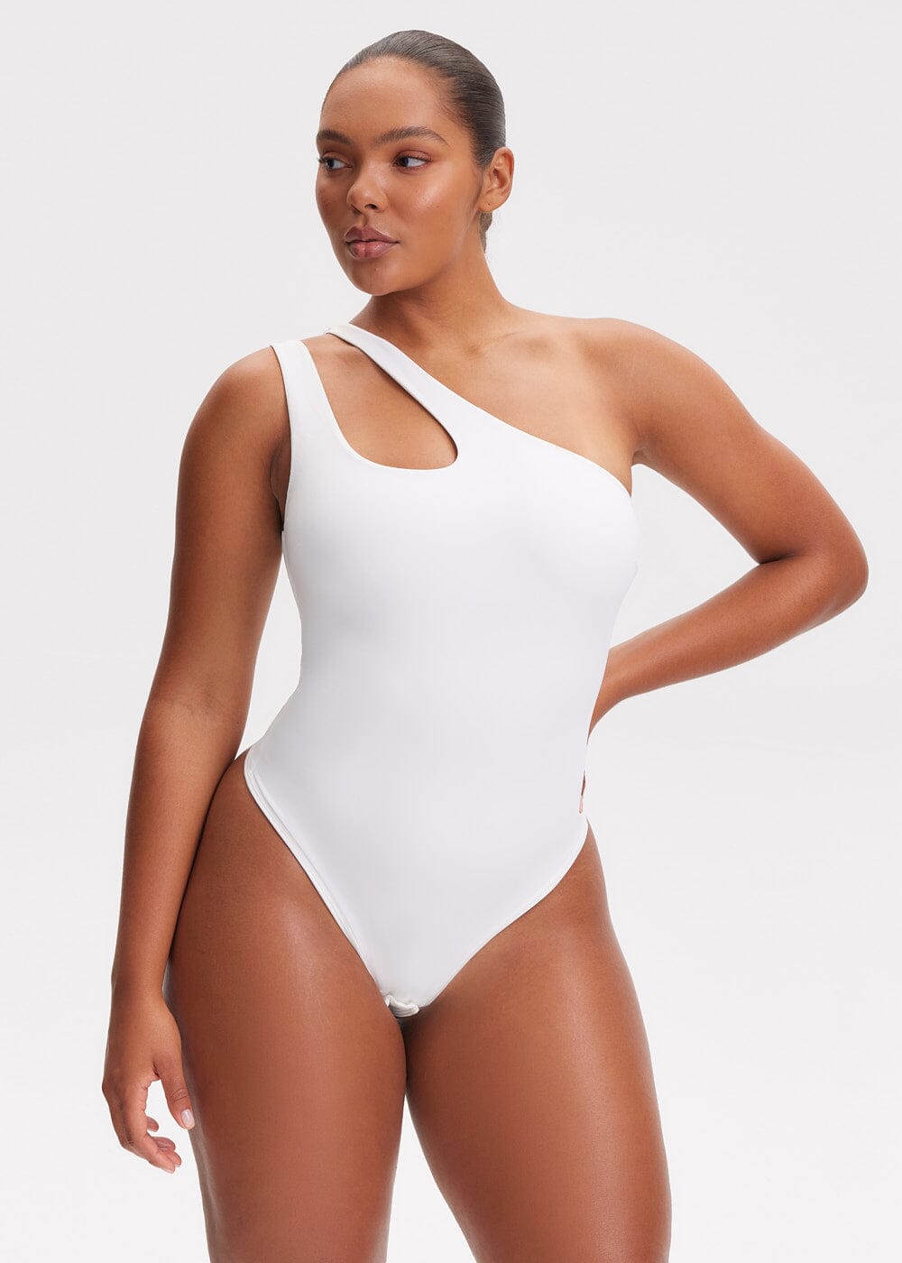 One-shoulder Strap Shapewear Bodysuit - She's Waisted