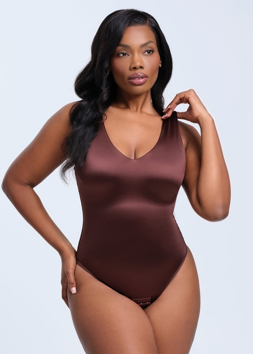 SatinSculpt Tank Bodysuit Thong
