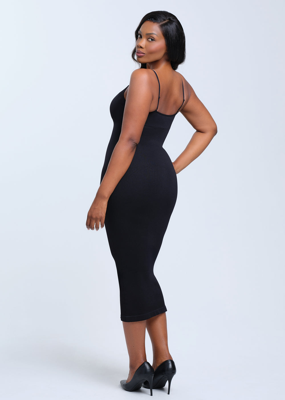 SnatchedKnit Spaghetti Strap Midi Dress