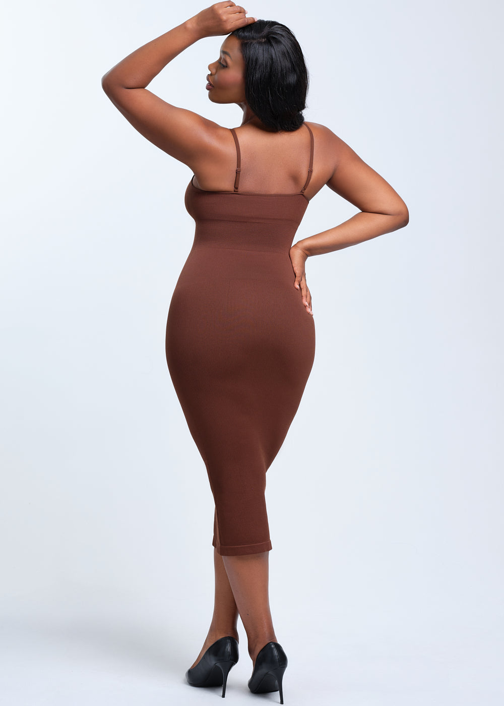SnatchedKnit Spaghetti Strap Midi Dress