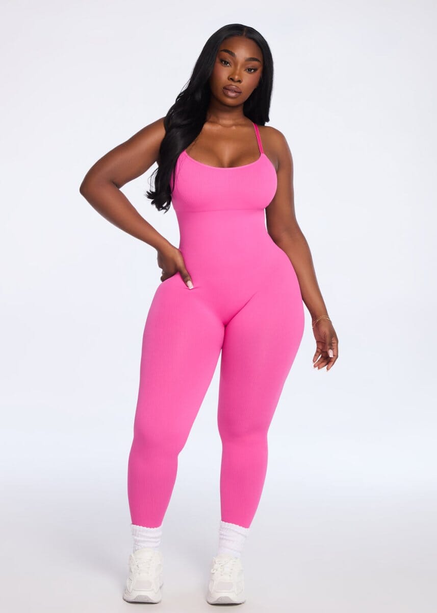 SnatchedKnit Seamless Jumpsuit - She's Waisted