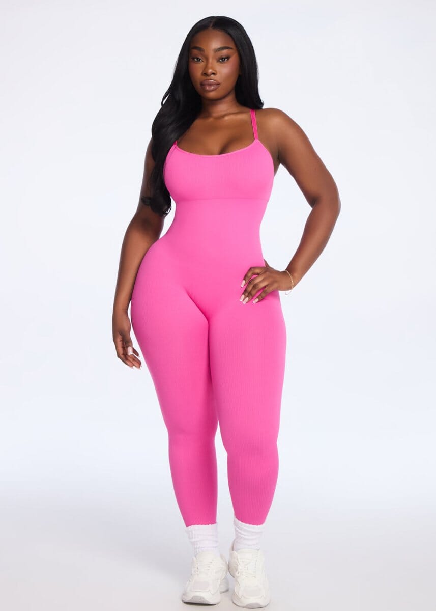 SnatchedKnit Seamless Jumpsuit - She's Waisted