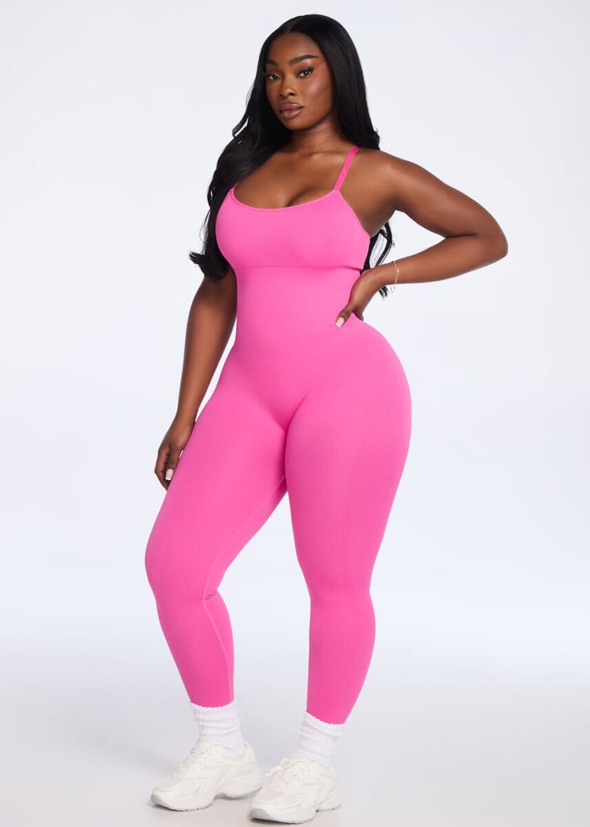 SnatchedKnit Seamless Jumpsuit - She's Waisted