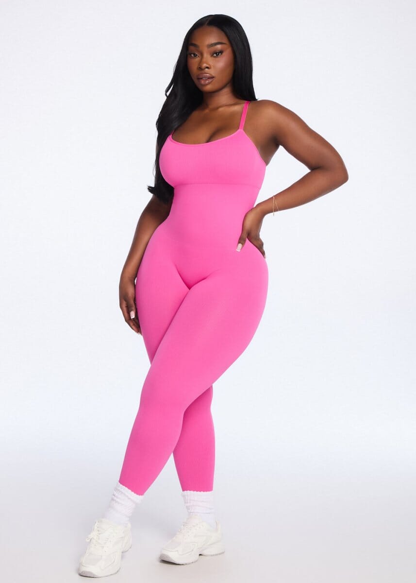 SnatchedKnit Seamless Jumpsuit - She's Waisted