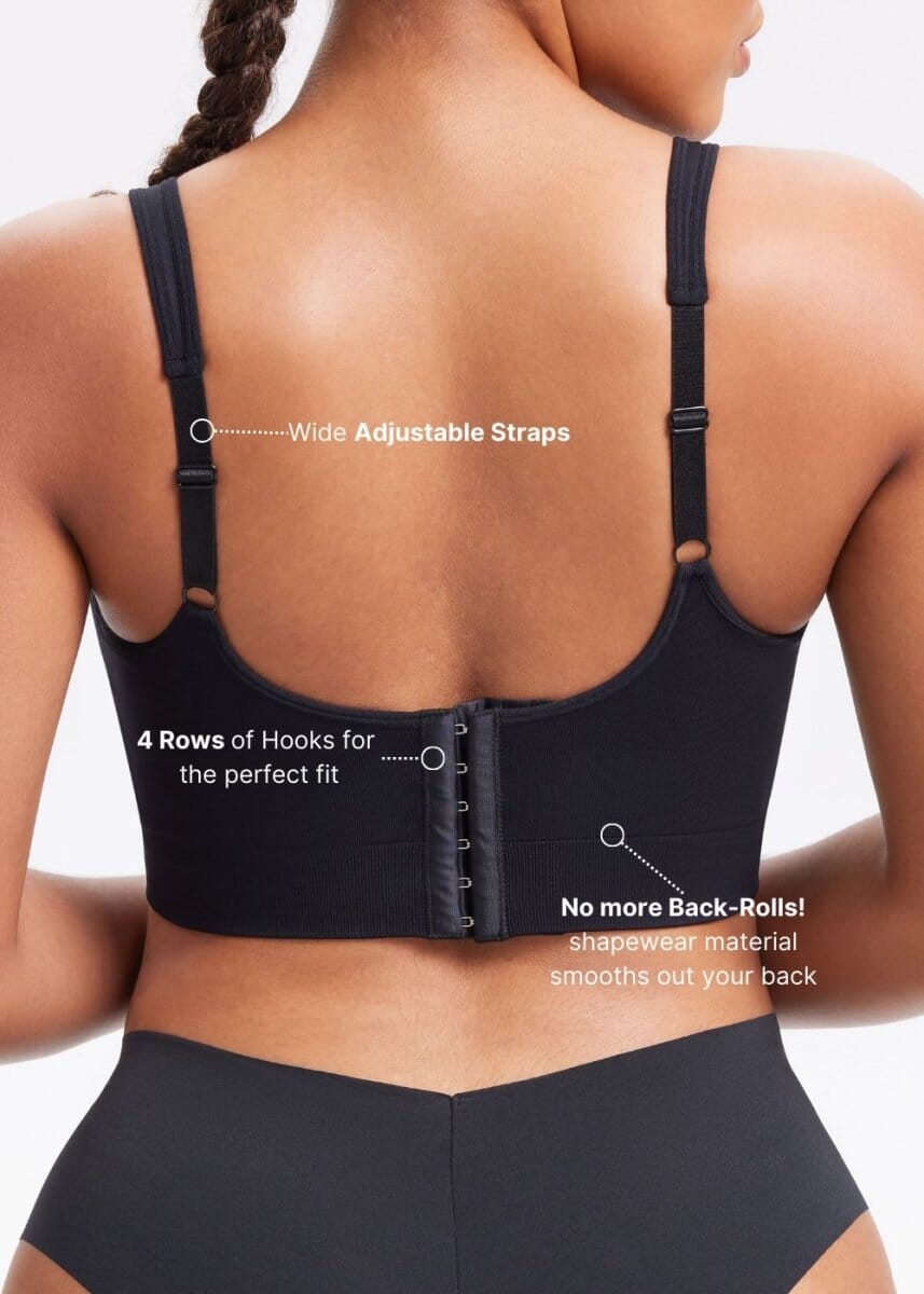 Adjustable Seamless Back Smoothing Bra - She's Waisted