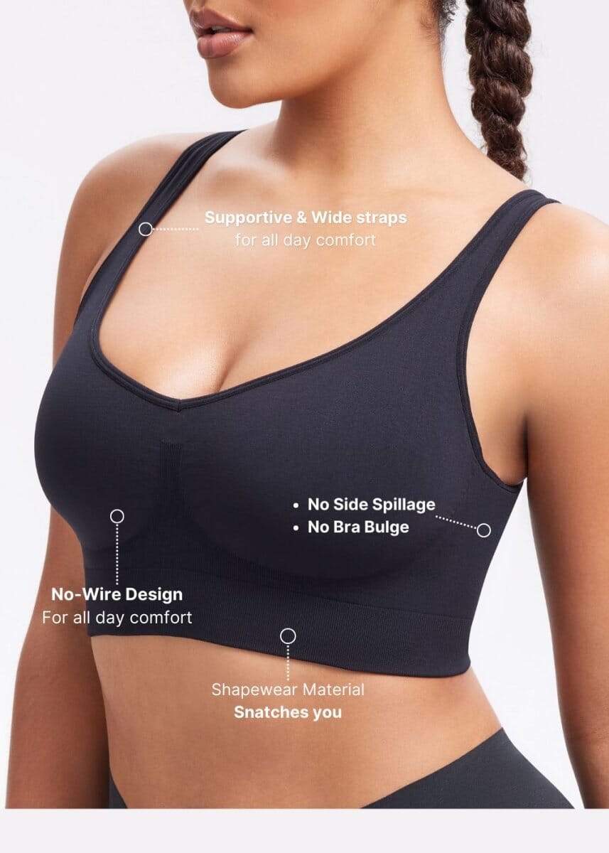 Adjustable Seamless Back Smoothing Bra - She's Waisted