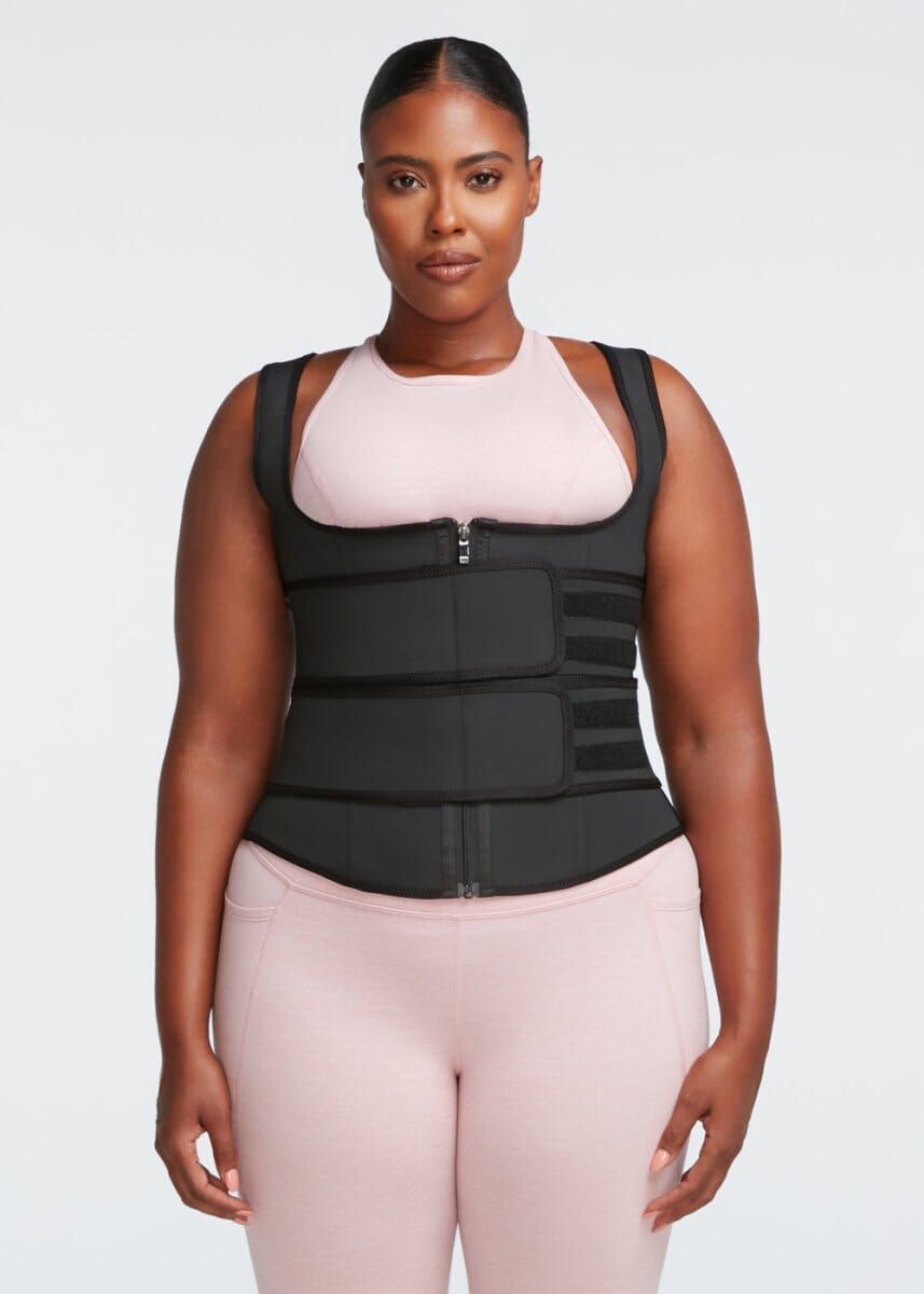 Waist trainer top latex vest