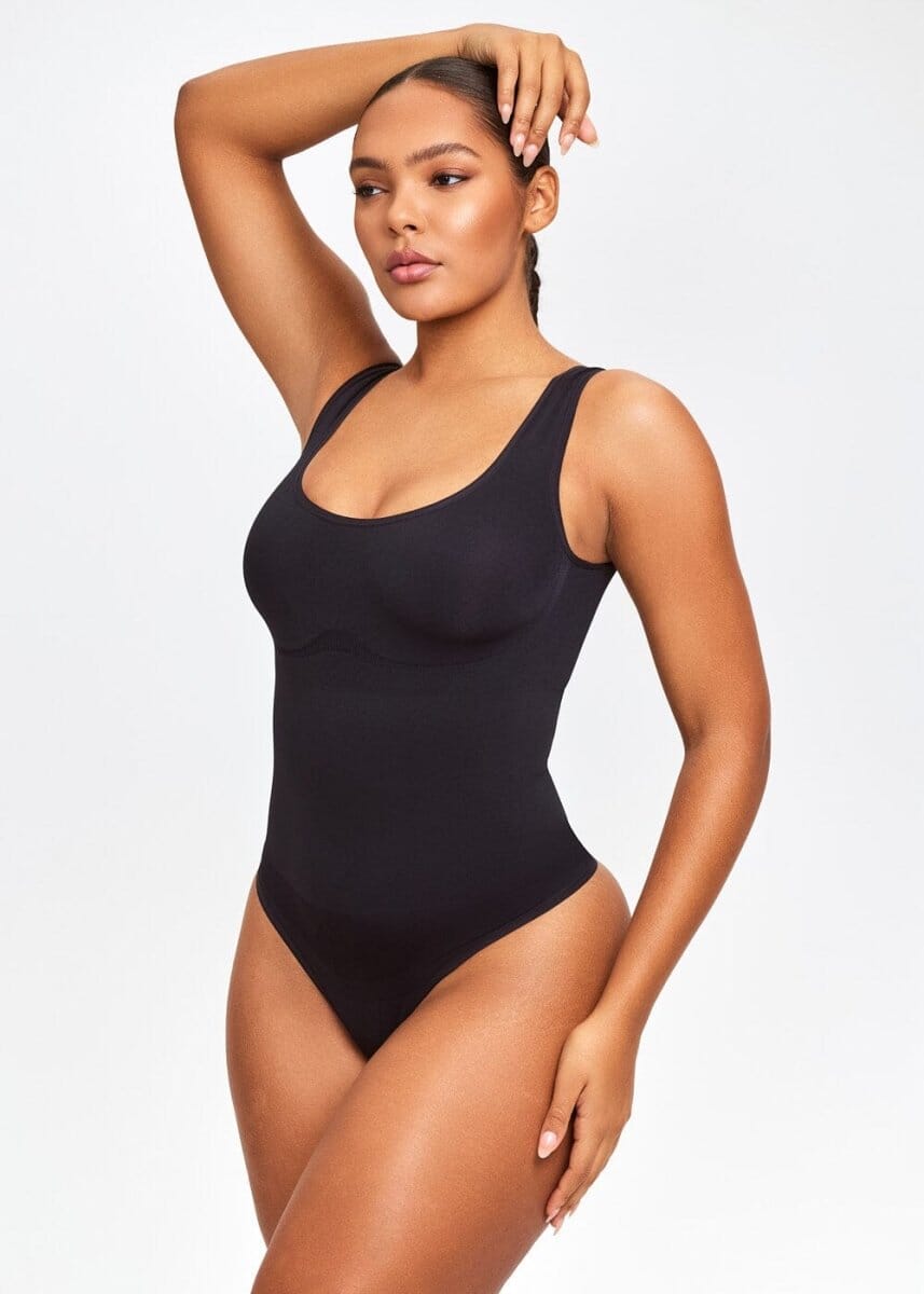 Shaping Tank Bodysuit Thong - She's Waisted