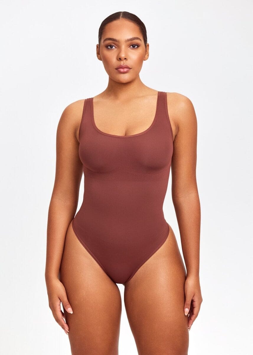 Shaping Tank Bodysuit Thong - She's Waisted