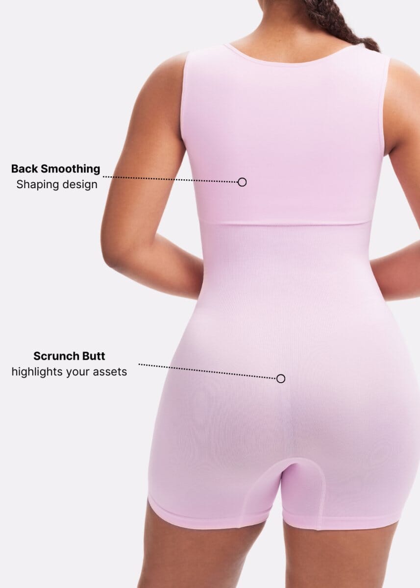 Square Neck Snatching Romper - She's Waisted