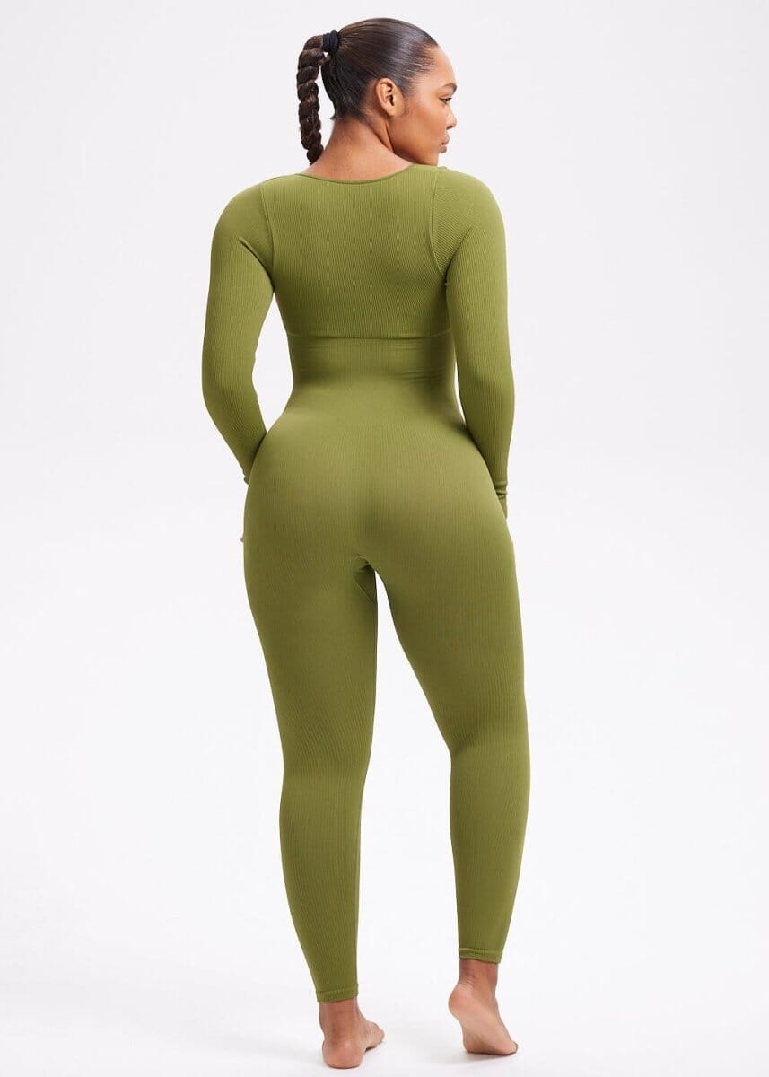 Snatching Jumpsuit Long Sleeve - She's Waisted