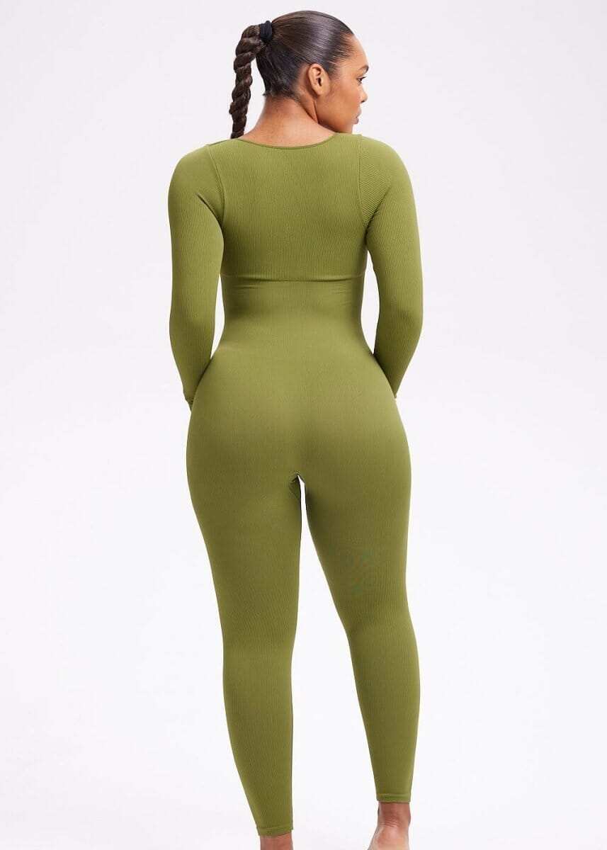 Snatching Jumpsuit Long Sleeve - She's Waisted