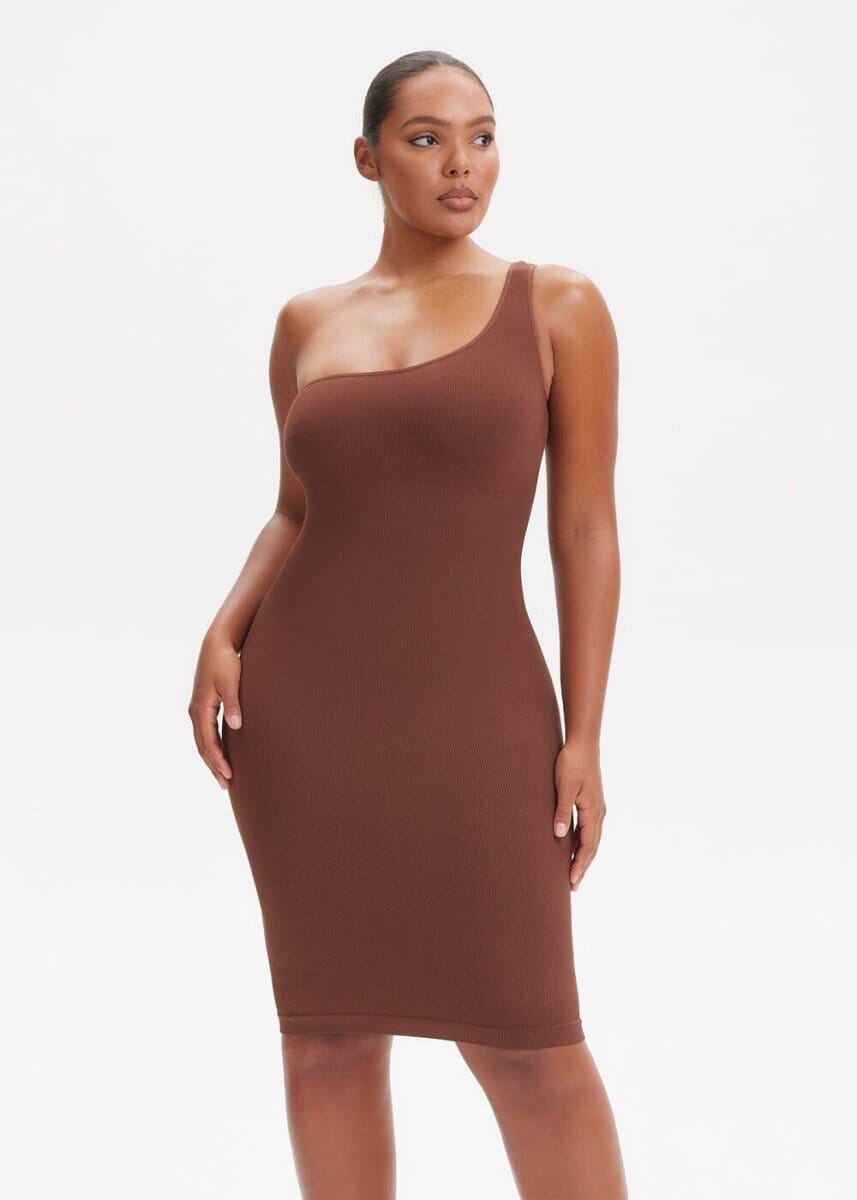 Shapewear Dress One-Shoulder Strap - She's Waisted