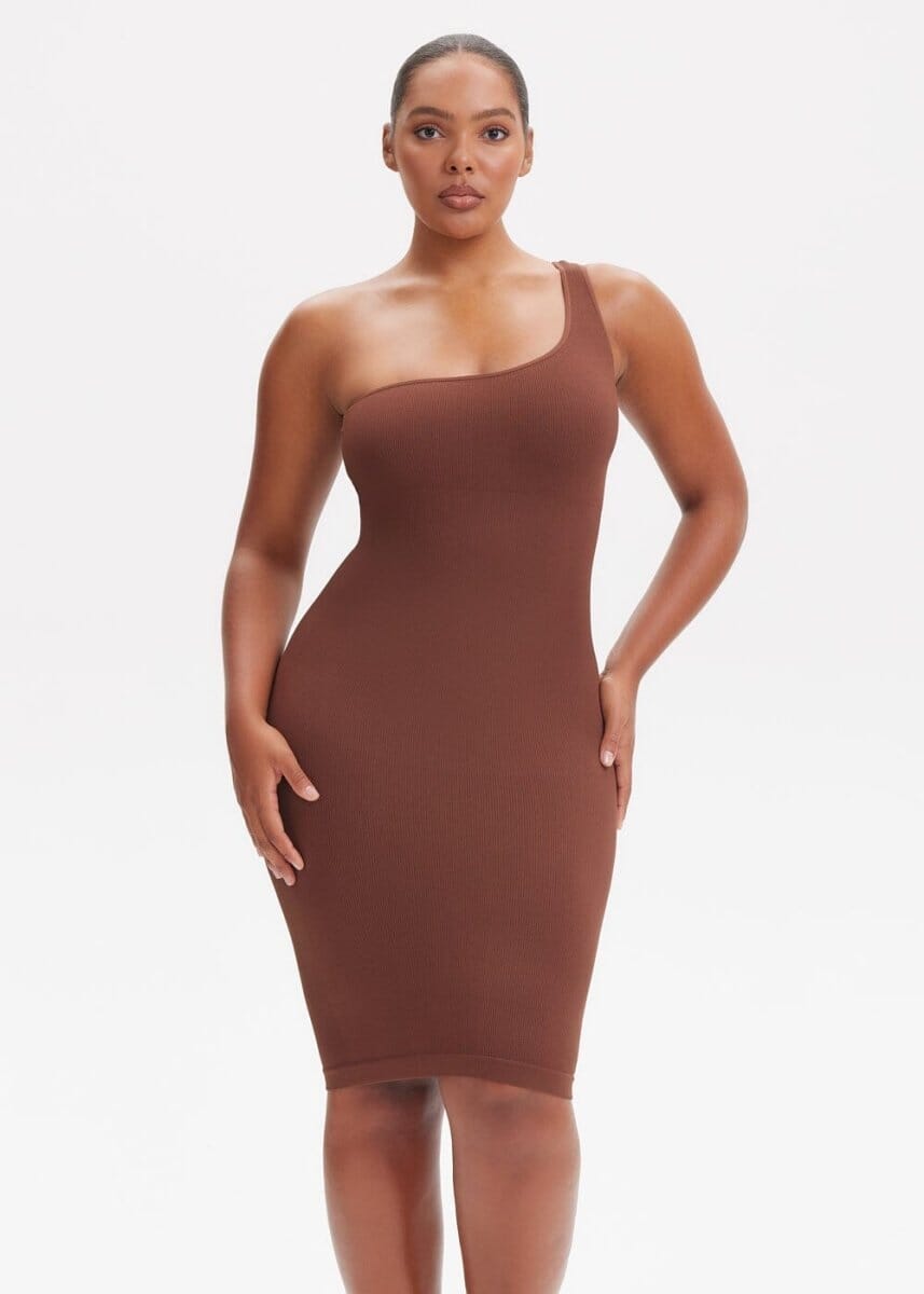 Shapewear Dress One-Shoulder Strap - She's Waisted
