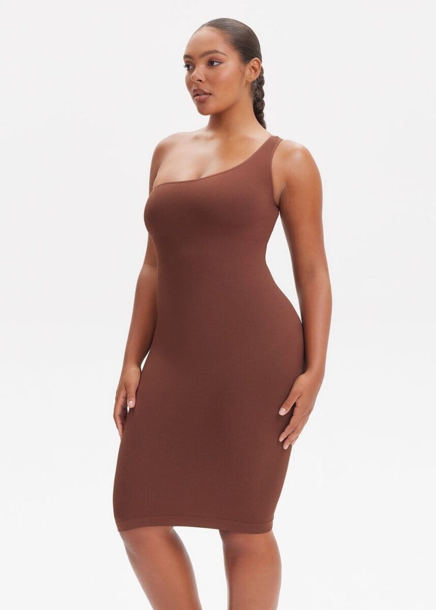 Shapewear Dress One-Shoulder Strap - She's Waisted