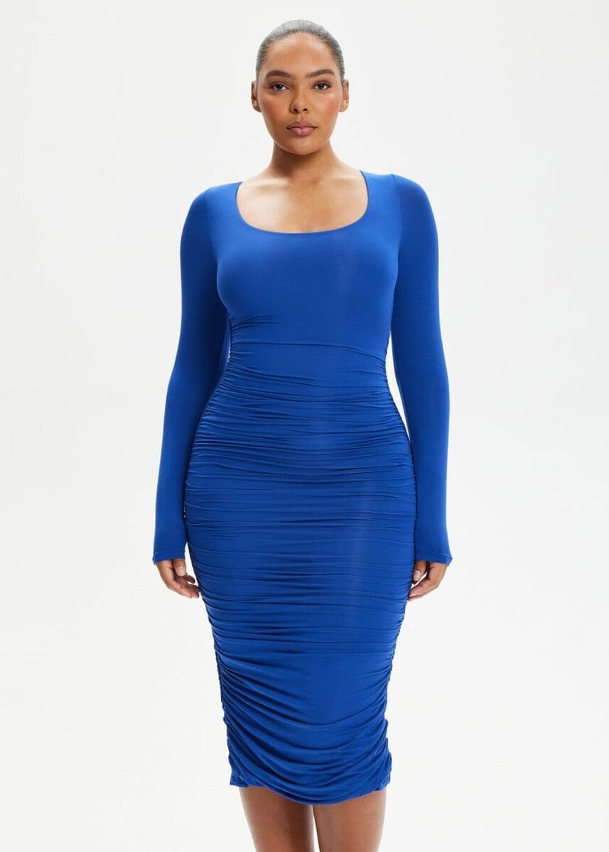 Shapewear Dress Ruching Power Mesh - She's Waisted