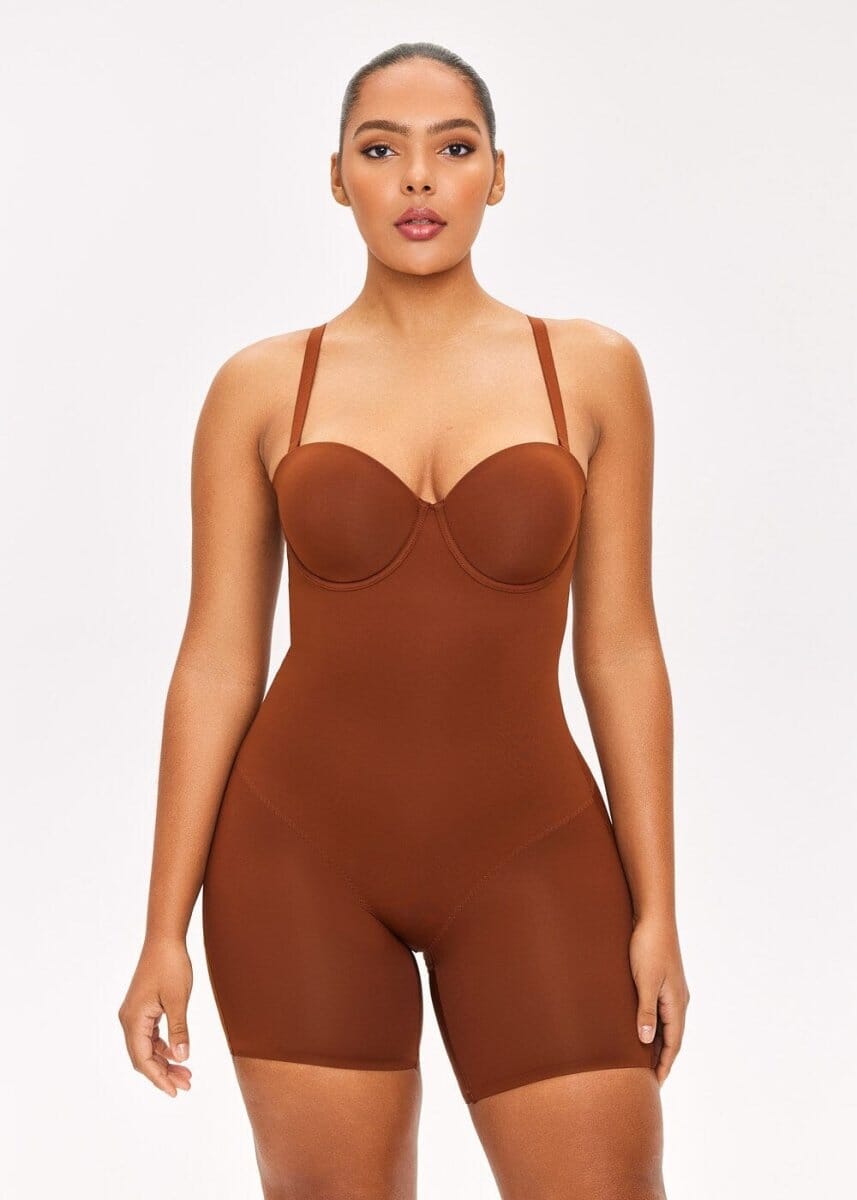 Push Up Bra & Bodysuit Shorts - She's Waisted