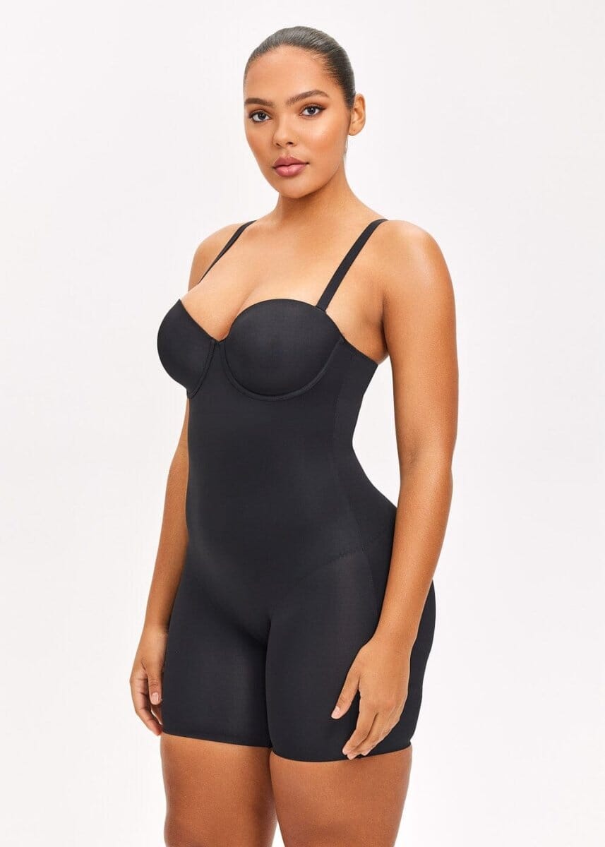 Push Up Bra & Bodysuit Shorts - She's Waisted