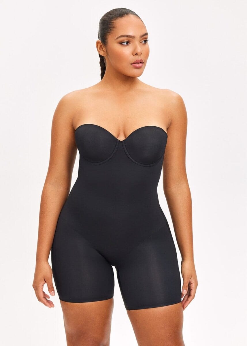 Push Up Bra & Bodysuit Shorts - She's Waisted
