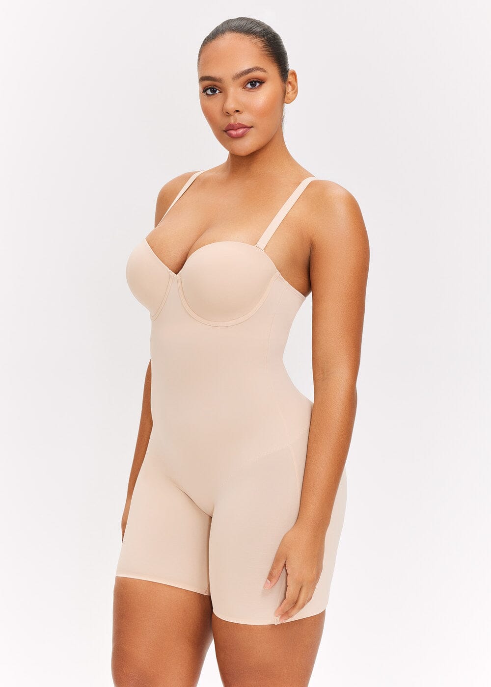 Push Up Bra & Bodysuit Shorts - She's Waisted