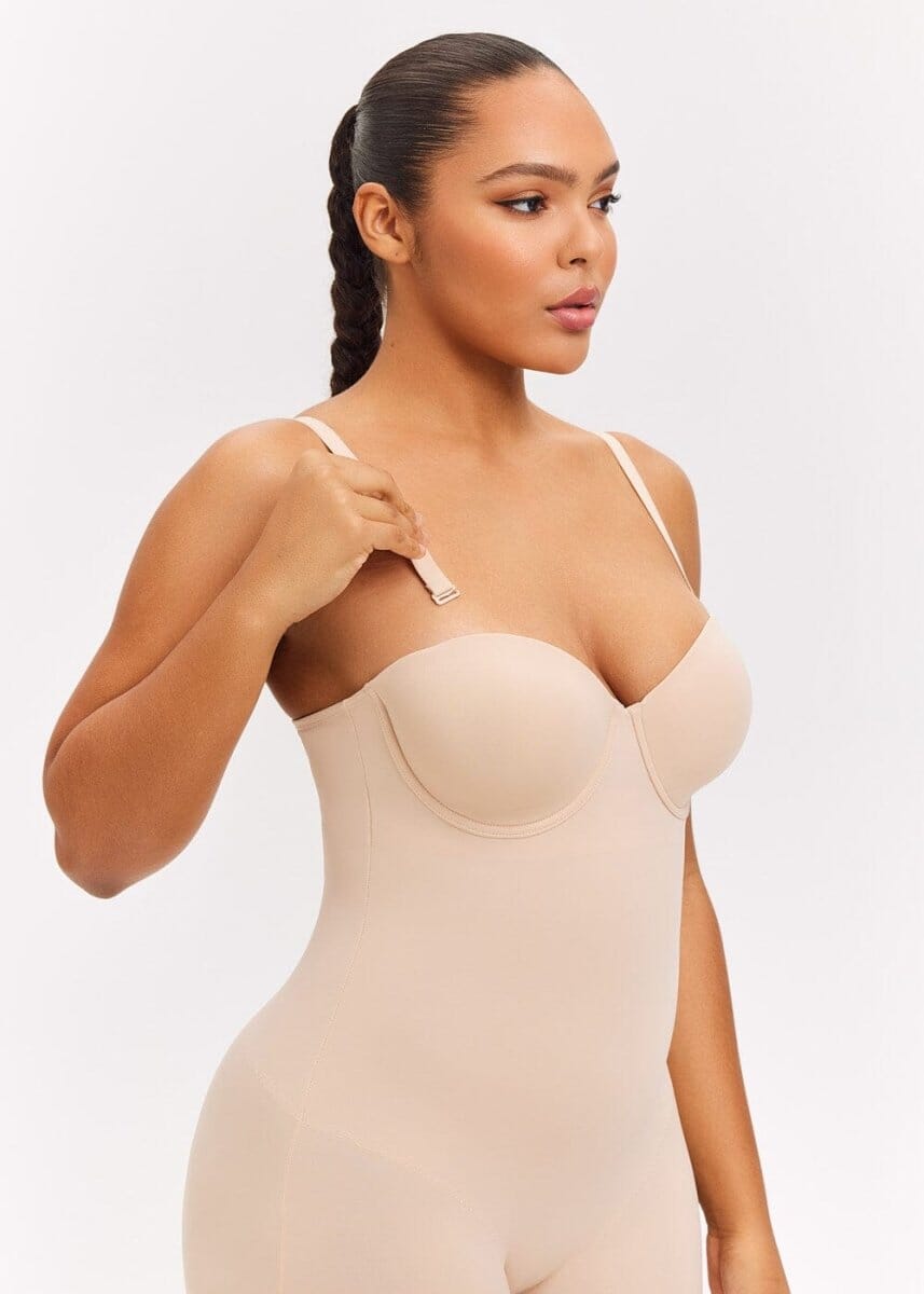 Push Up Bra & Bodysuit Shorts - She's Waisted
