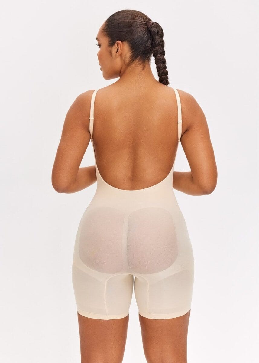 Smoothing Seamless Open Back Shaper - She's Waisted