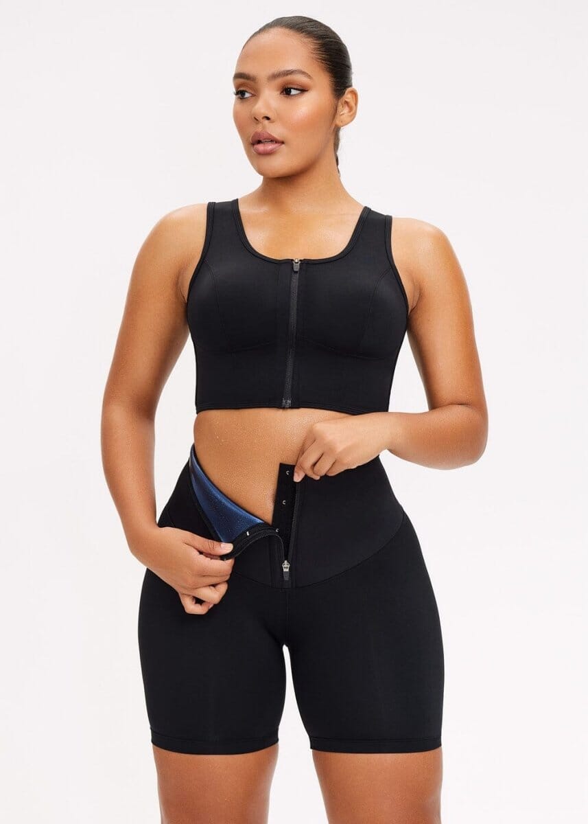 Sauna Compression Workout Shorts - She's Waisted