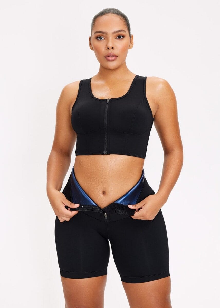 Sauna Compression Workout Shorts - She's Waisted