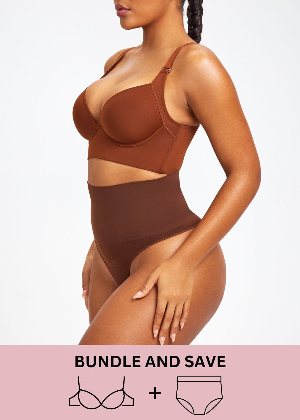 Back Smoothing Push Up Bra & Thong Shaper Bundle