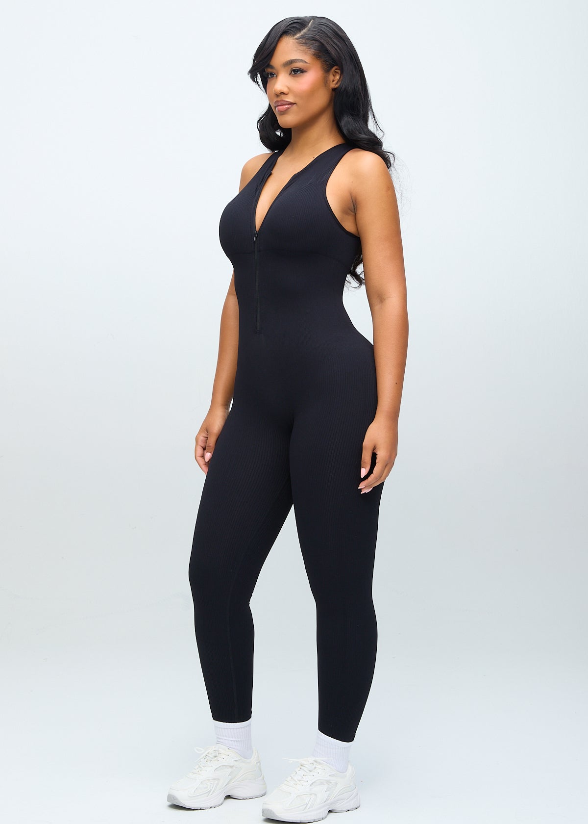 SnatchedKnit Front Zip Jumpsuit
