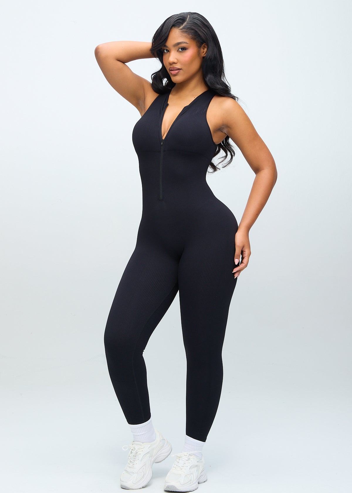 SnatchedKnit Front Zip Jumpsuit