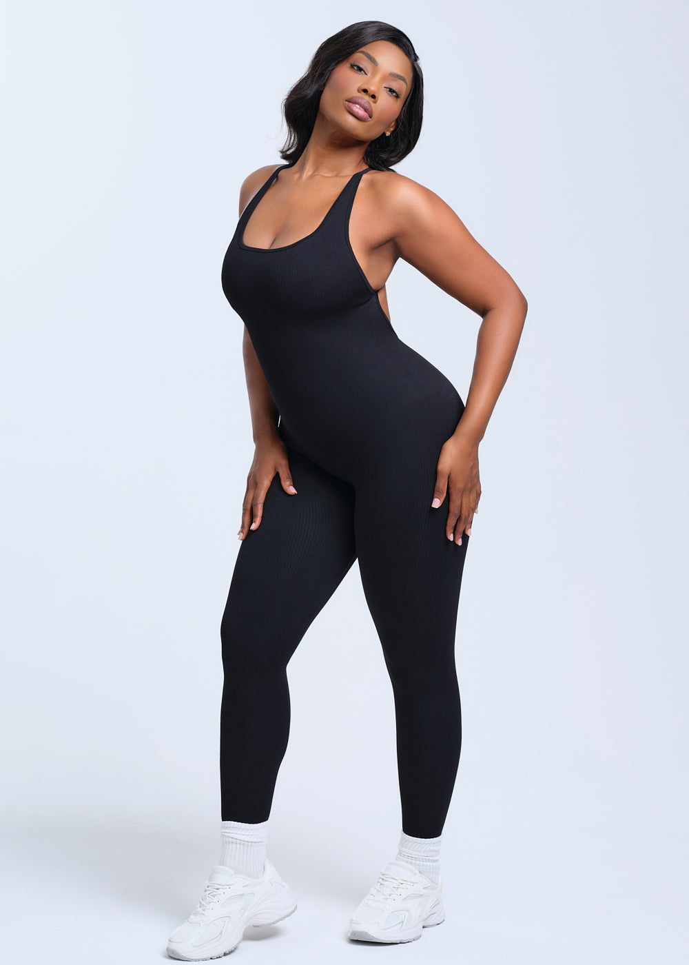 SnatchedKnit Backless Jumpsuit