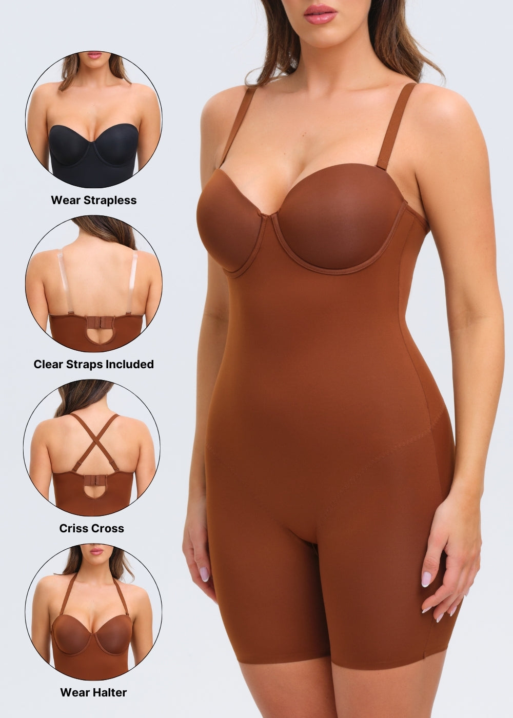 BraSculpt Strapless Bodysuit Shorts