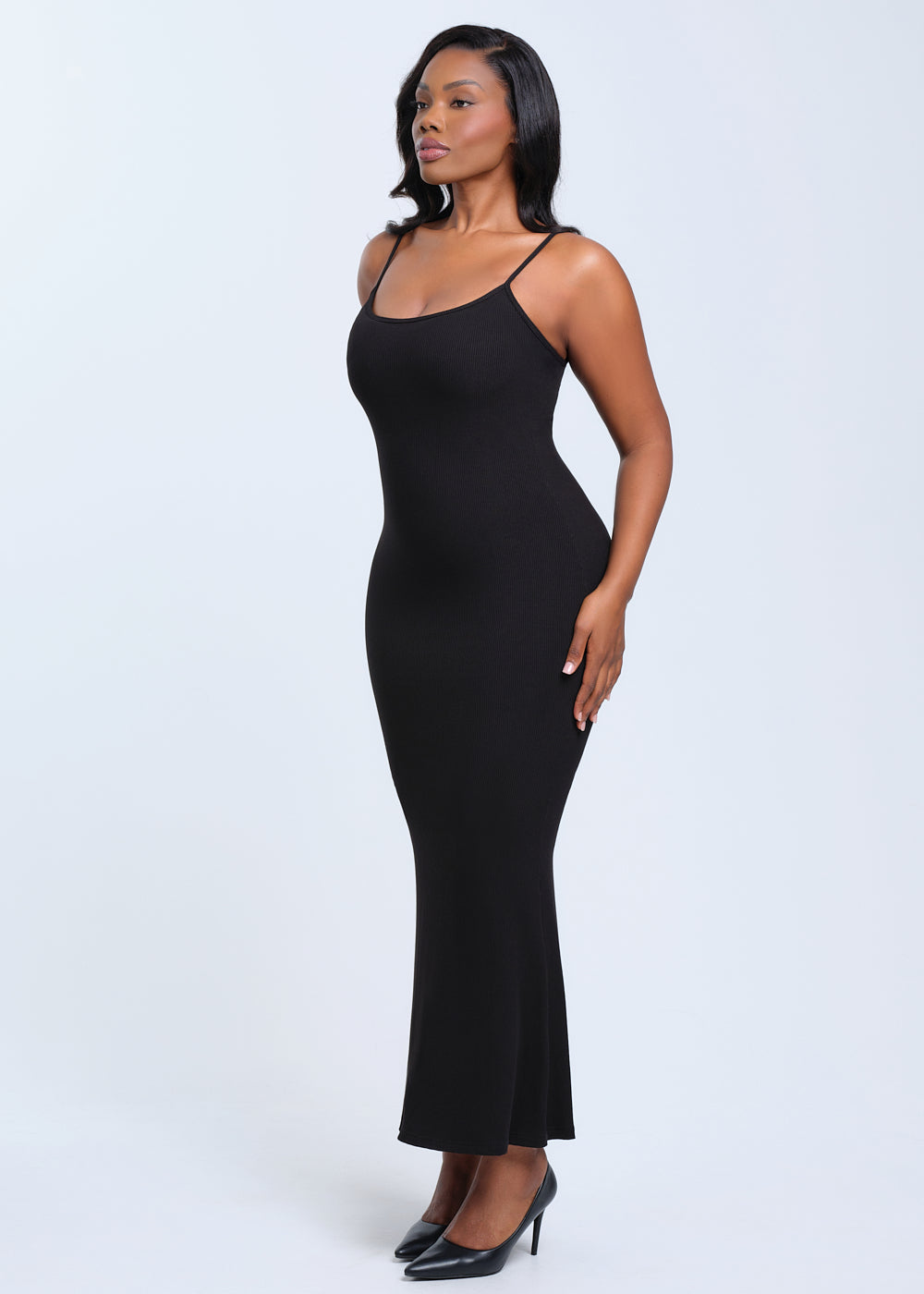 SecretSculpt Spaghetti Strap Midi Dress