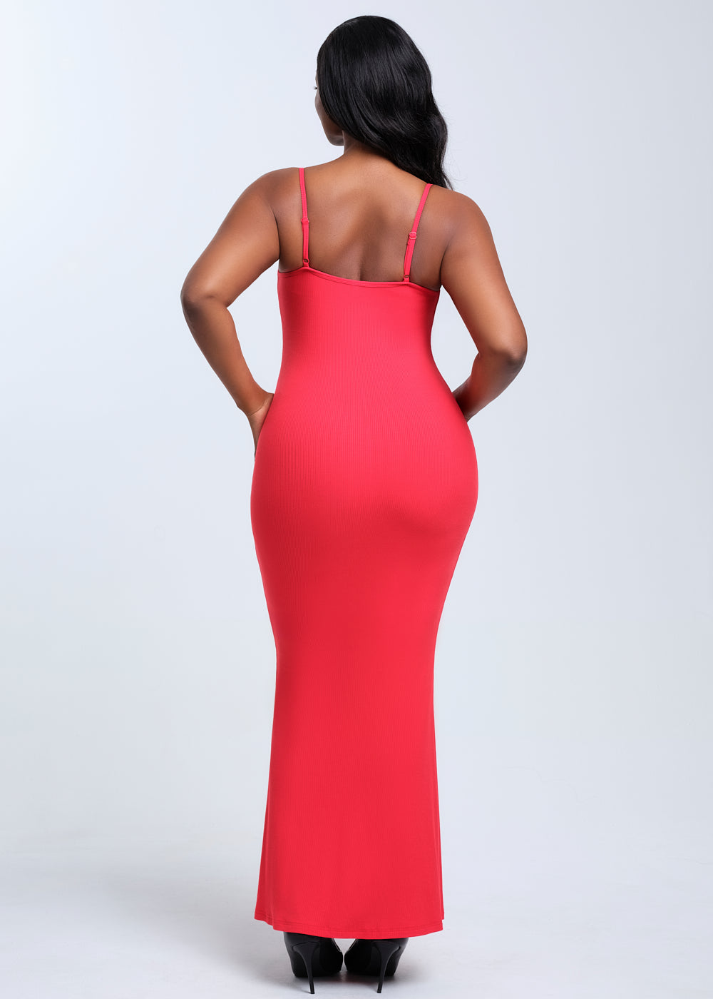SecretSculpt Spaghetti Strap Midi Dress