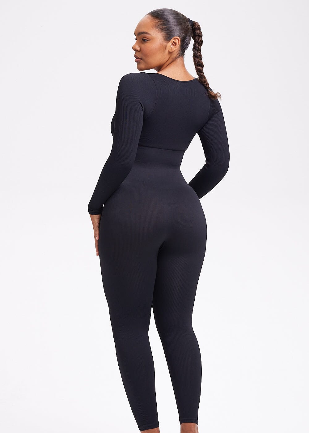 Snatching Jumpsuit Long Sleeve - She's Waisted
