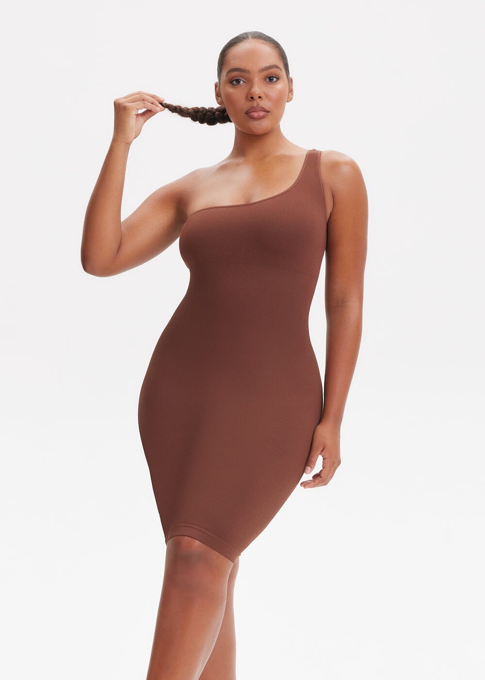 Shapewear Dress One-Shoulder Strap - She's Waisted