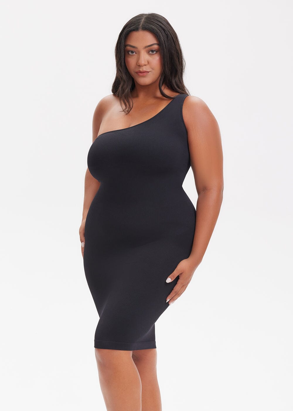 Shapewear Dress One-Shoulder Strap - She's Waisted