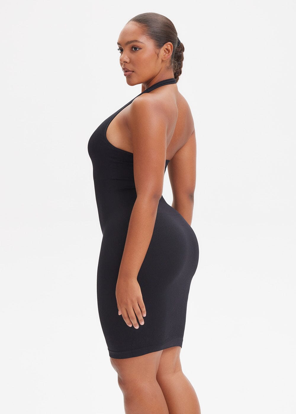 Shapewear Dress Halter Strap Mini - She's Waisted