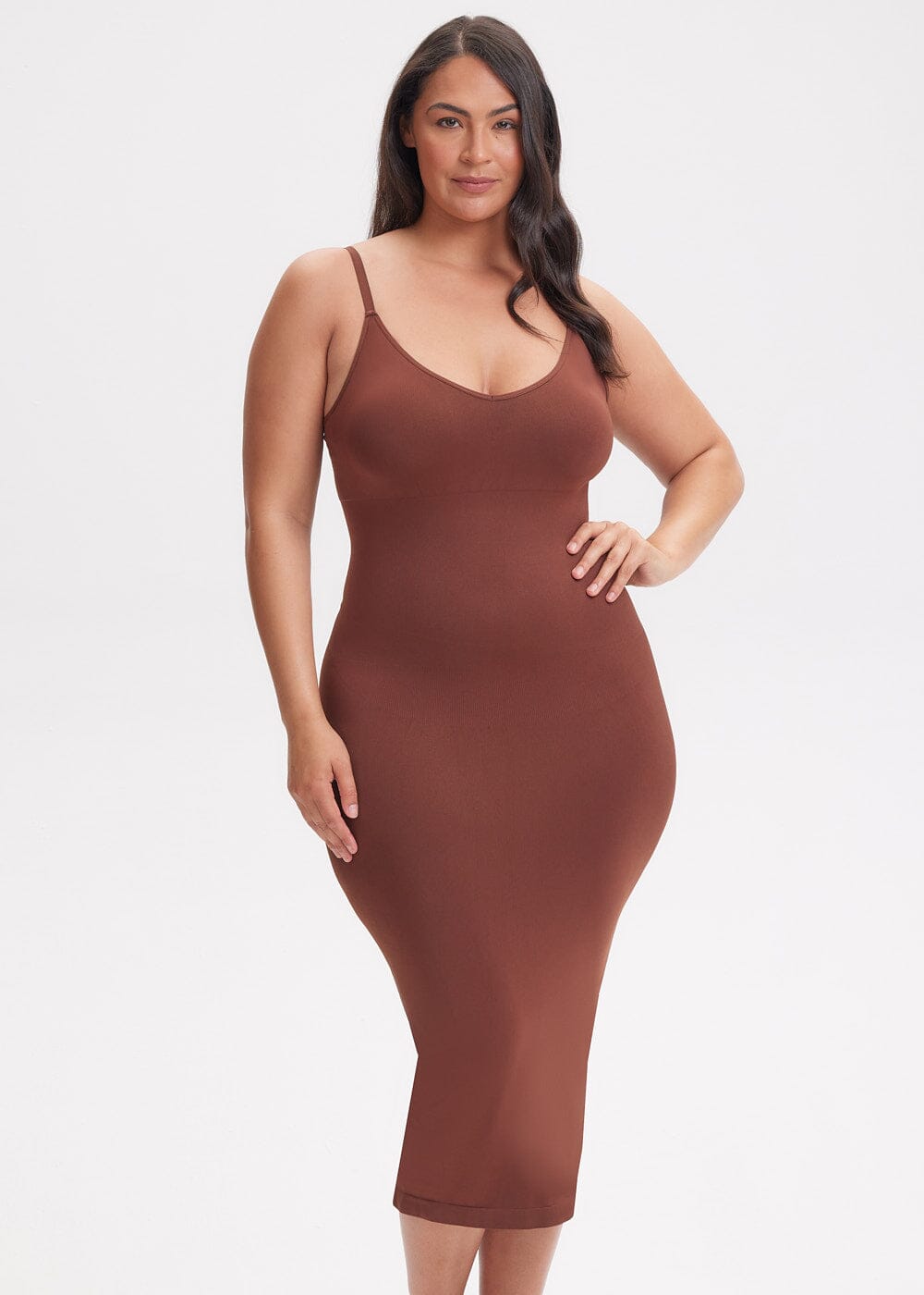 Shapewear Dress V-Neck Sami Maxi - She's Waisted